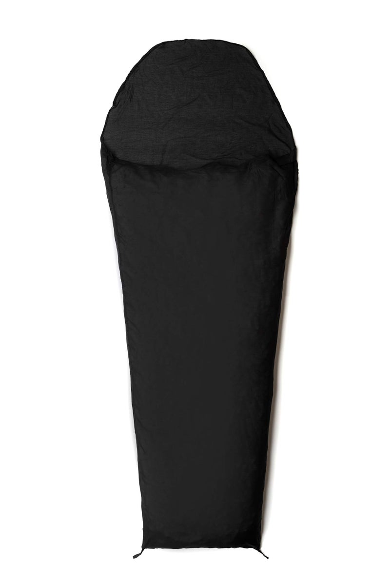 Snugpak Silk Sleeping Bag Liner with Stuff Sack, Heat Management for Hot or Cold Climates, Black - Image 1